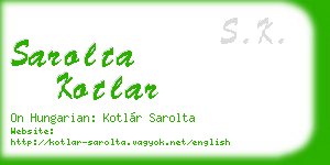 sarolta kotlar business card
