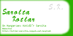 sarolta kotlar business card